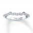 Leo Wedding Band 1/5 ct tw Round-cut 14K White Gold