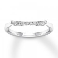 Diamond Wedding Band 1/8 ct tw Round-cut 14K White Gold