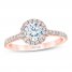 First Light Diamond Engagement Ring 1-1/4 ct tw Round-cut 14K Rose Gold