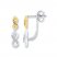 Infinity Earrings 1/20 ct tw Diamonds Sterling Silver/10K Gold