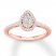 Diamond Engagement Ring 1/4 ct tw Round-cut 10K Rose Gold