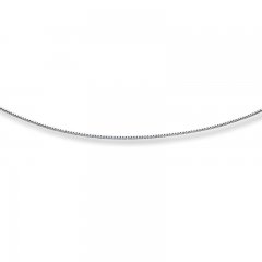 Box Chain 14K White Gold 18" Length