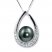 Tahitian Cultured Pearl Necklace White Topaz Sterling Silver