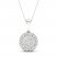 Multi-Diamond Necklace 1/2 ct tw Round-Cut 10K White Gold 18"