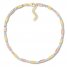 10K Tri-Color Gold Anklet 9" to 10" Adjustable