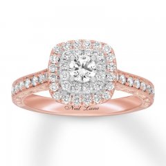 Neil Lane Engagement Ring 7/8 ct tw Diamonds 14K Rose Gold