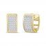 Men's Diamond Huggie Earrings 1/6 ct tw Round-cut 10K Yellow Gold