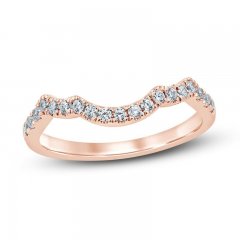 Diamond Wedding Band 1/4 ct tw Round-Cut 14K Rose Gold