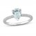 Aquamarine Engagement Ring 1/8 ct tw Diamonds 14K White Gold