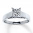 Diamond Solitaire Engagement Ring 1-1/4 ct tw Princess-cut 14K White Gold