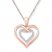 Heart Necklace 1/10 ct tw Diamonds 10K Rose Gold