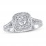 Lab-Created Diamonds by KAY Engagement Ring 1 ct tw Round-cut 14K White Gold