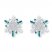 Snowflake Earrings 1/5 ct tw Diamonds Sterling Silver