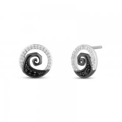 Disney Treasures Nightmare Before Christmas Diamond Earrings 1/6 ct tw Sterling Silver