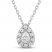 Diamond Necklace 1/4 ct tw Round & Pear-shaped 10K White Gold 18"