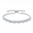 Diamond Bolo Bracelet 1/4 ct tw Round-cut Sterling Silver