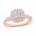 Diamond Engagement Ring 1/2 ct tw Round-cut 10K Rose Gold