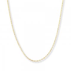 Singapore Chain Necklace 14K Yellow Gold 24" Length