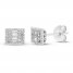 Neil Lane Diamond Earrings 1/4 ct tw Baguette/Round-cut 14K White Gold