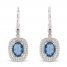 London Blue Topaz & White Lab-Created Sapphire Dangle Earrings Sterling Silver