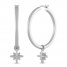 True North Star Hoop Earrings Sterling Silver