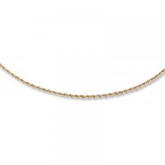 Rope Chain Necklace 14K Yellow Gold 24" Length