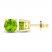 Peridot Solitaire Earrings 10K Yellow Gold