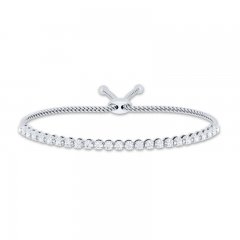 Diamond Bolo Bracelet 1 ct tw 10K White Gold