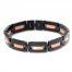 Men's Stainless Steel Bracelet Black/Gold-Tone Ion-Plated 8.75"