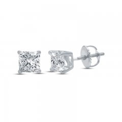 Diamond Earrings 1 ct tw Princess-cut 14K White Gold