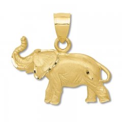 Elephant Charm 14K Yellow Gold