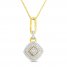 Diamond Necklace 1/4 ct tw Round-cut 10K Yellow Gold 18"