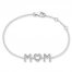 Mom Bracelet White Lab-Created Sapphire Sterling Silver 7.5"