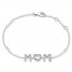 Mom Bracelet White Lab-Created Sapphire Sterling Silver 7.5"