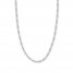 18" Figaro Chain Necklace 14K White Gold Appx. 3.2mm