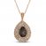 Le Vian Creme Brulee Quartz Necklace 1 ct tw Diamonds 14K Strawberry Gold 20"