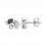 Young Teen Elephant Earrings Black Diamonds Sterling Silver