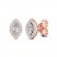 Diamond Earrings 1/3 ct tw Marquise/Round-Cut 10K Rose Gold