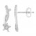 Diamond Star Earrings 1/6 ct tw Sterling Silver