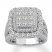 Diamond Engagement Ring 3 ct tw Princess/Round 14K White Gold