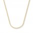 Square Wheat Chain 14K Yellow Gold Necklace 16" Length