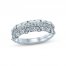 Monique Lhuillier Bliss Diamond Wedding Band 1-1/4 ct tw Round & Marquise-cut 18K White Gold