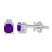 Amethyst Earrings Cushion-cut Sterling Silver