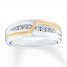 Men's Wedding Band 1/4 ct tw Diamonds 10K Two-Tone Gold