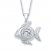 Unstoppable Love 1/10 ct tw Necklace Sterling Silver Fish