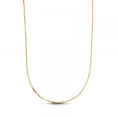 Square Box Chain Necklace 14K Yellow Gold 20"