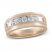 Men's Five-Stone Diamond Wedding Band 1/2 ct tw Round-cut 10K Rose Gold