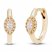 Diamond Marquise Huggie Earrings 1/4 ct tw 10K Yellow Gold