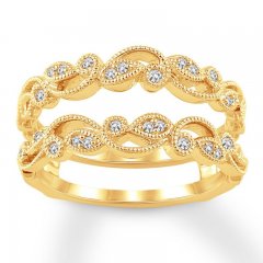 Diamond Enhancer Ring 1/6 ct tw 14K Yellow Gold