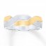 8mm Wedding Band White & Yellow Tungsten Carbide